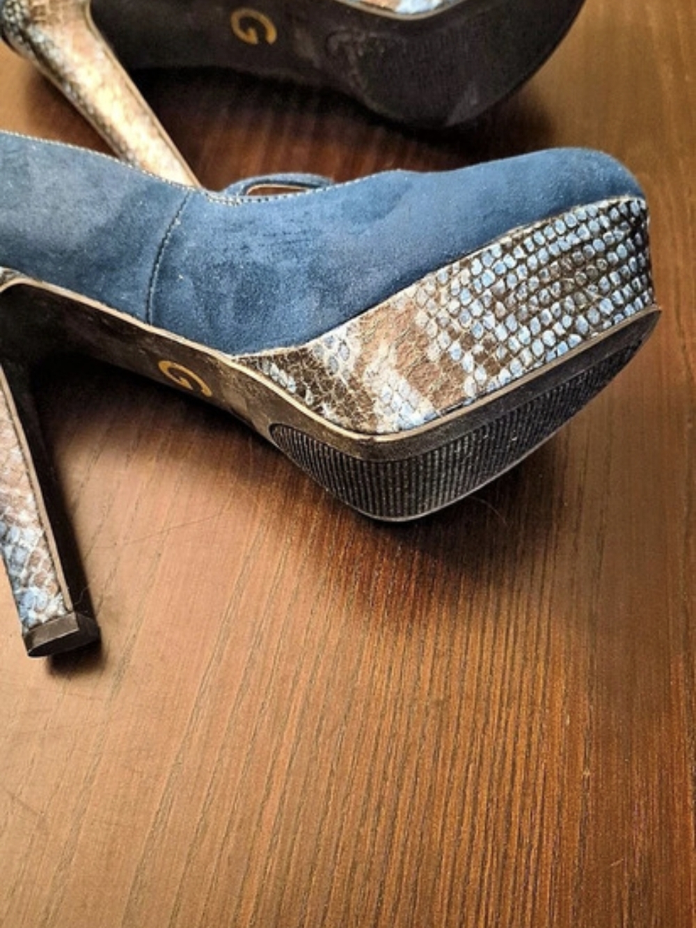 Guess Turquoise Blue Platform Mary Jane Heels - Picture 3 of 4